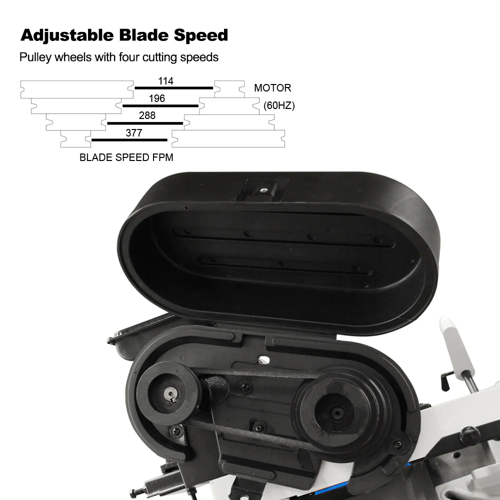 BS-1018B Maquina Sierra Cinta Horizontal Tipo Tijera, Capacidad de Corte 10” x 18”, 220V/60HZ/Monofasica. Kayka Industrial