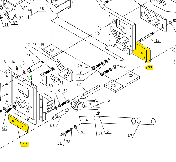 Juego de Cuchillas PBS-9 #33 y #42 Kayka Industrial