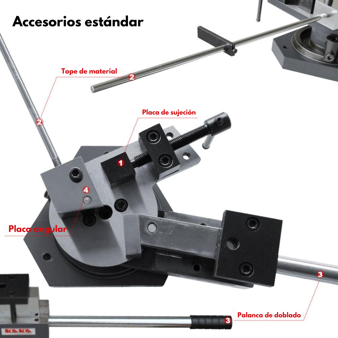 <transcy>SBG-40 Universal Manual Bench Bending Machine and Solid Bar 3-in-1 Double Espriral, Radius and Angle</transcy>