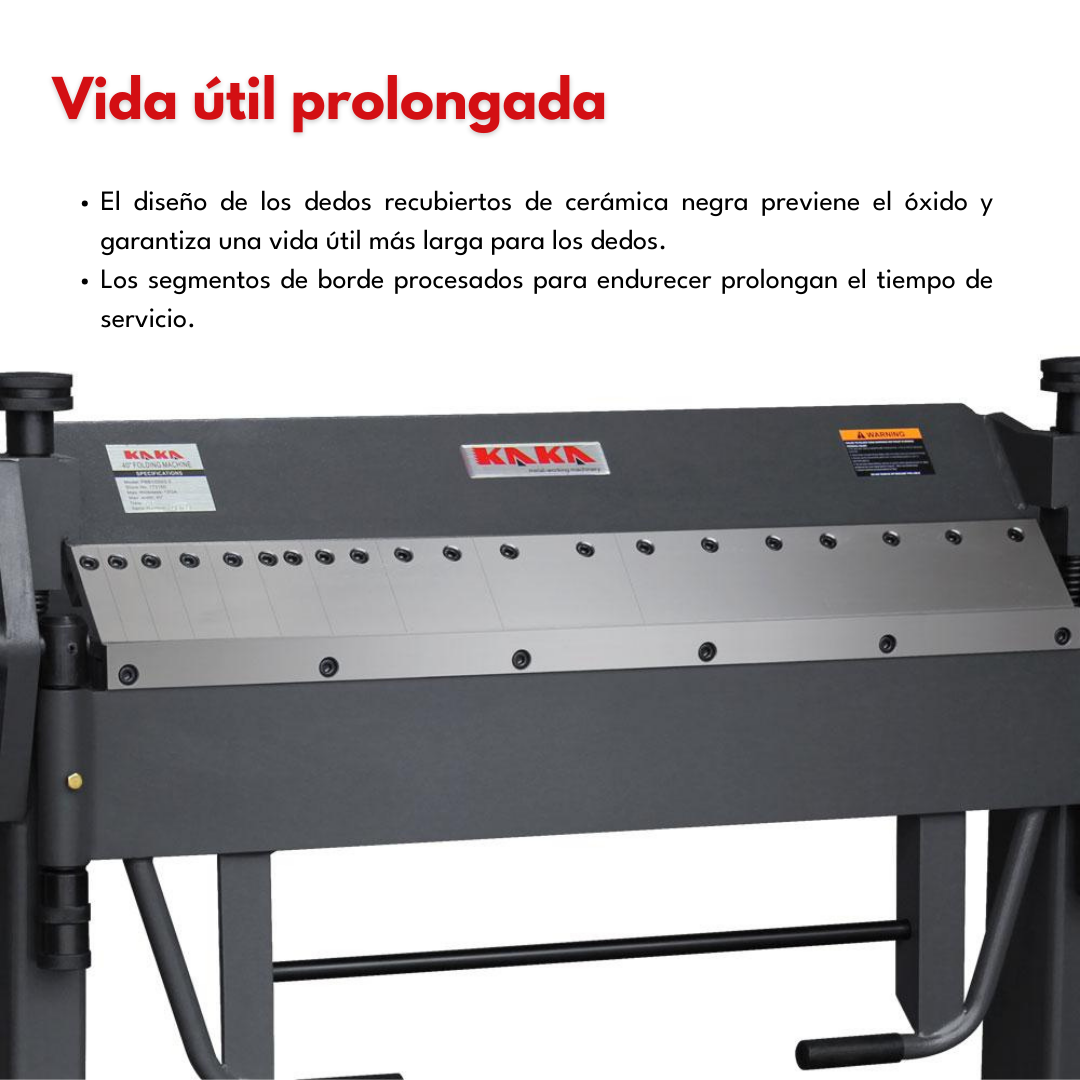PBB-4012 Dobladora de Lámina Universal (De Muelas), Alta Capacidad, Tamaño 40" Calibre 12 (100 cm - 2.66 mm) Kayka Industrial
