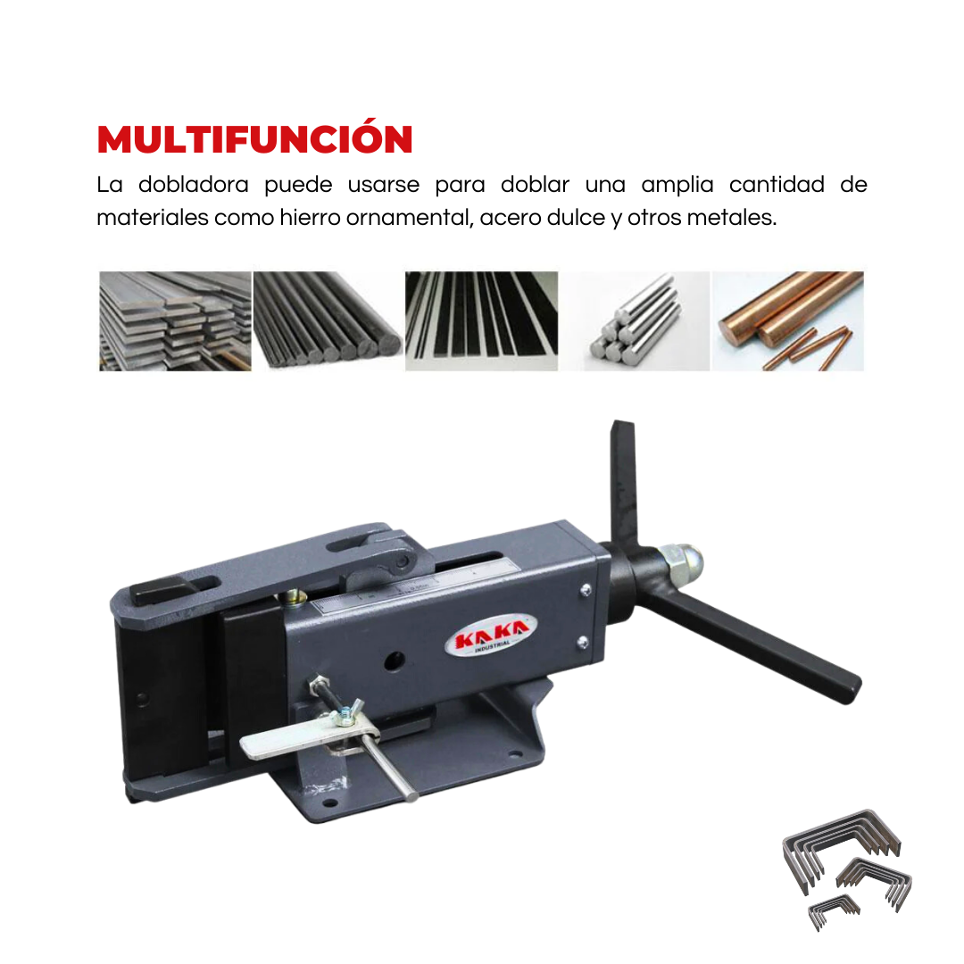 FB-4 Dobladora manual compacta para dar forma en solera con dado de 4” de ancho. Kayka Industrial