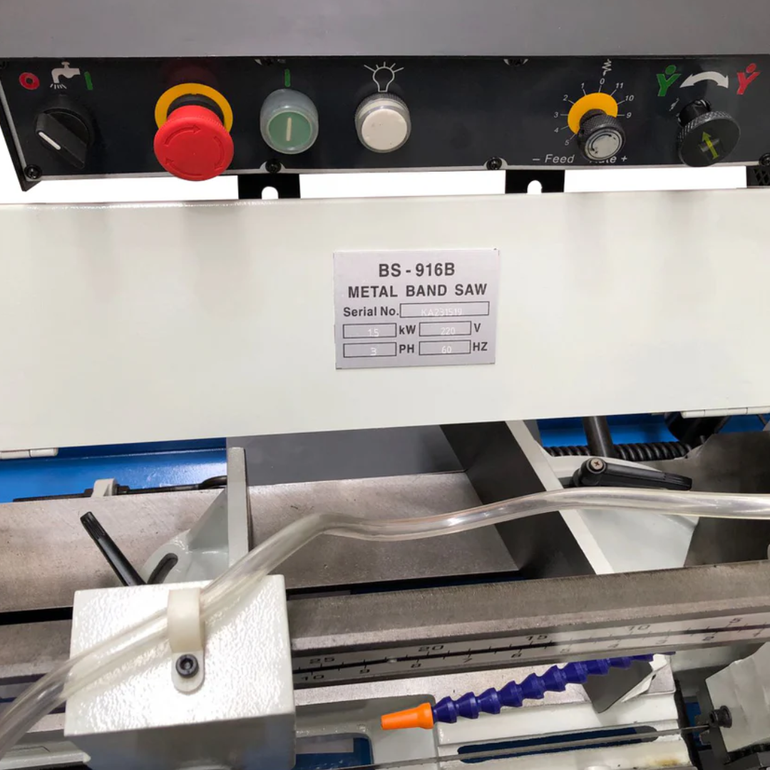 BS-916B Maquina Sierra Cinta Horizontal Tipo Tijera, Capacidad de Corte 9” x 16”, 220V/60HZ/Trifásica. Kayka Industrial