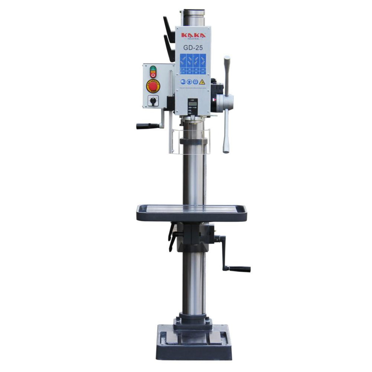 GD-25 Taladro Vertical de Columna de Ocho Velocidades, Cap. de Barrenado 25 mm 1.2 HP de Potencia. Kayka Industrial