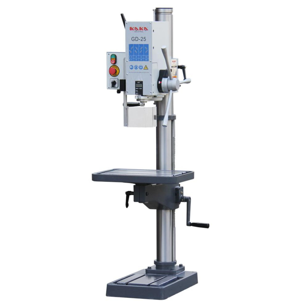 GD-25 Taladro Vertical de Columna de Ocho Velocidades, Cap. de Barrenado 25 mm 1.2 HP de Potencia. Kayka Industrial
