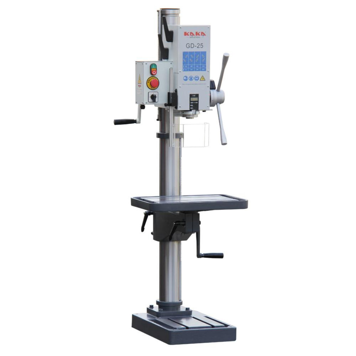 GD-25 Taladro Vertical de Columna de Ocho Velocidades, Cap. de Barrenado 25 mm 1.2 HP de Potencia. Kayka Industrial