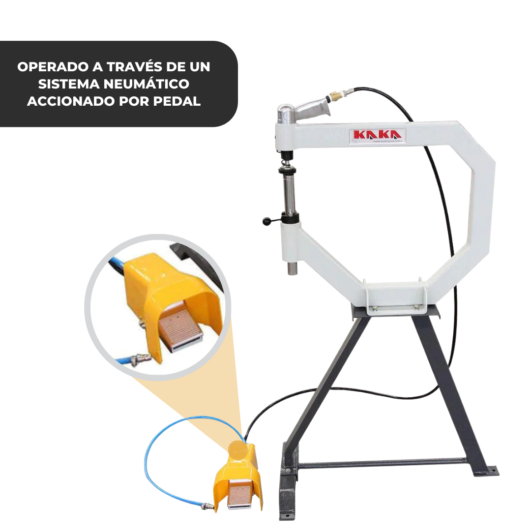 PPH-500 Martillo Neumático para Moldeado de Lámina Calibre 20 con Profundidad de Garganta de 20" Kayka Industrial