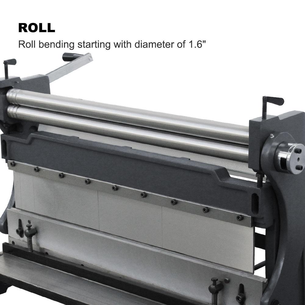 3-IN-1/30 Máquina Manual Combinada 3 en 1 para Lámina:  Cortadora, Dobladora y Roladora de 30" (76 cm.) Kayka Industrial