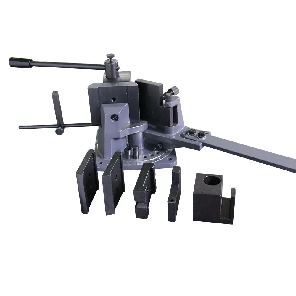 UB-100 Dobladora Manual Universal de Solera y Barra Solida, con Escala para Doblar hasta 120°.