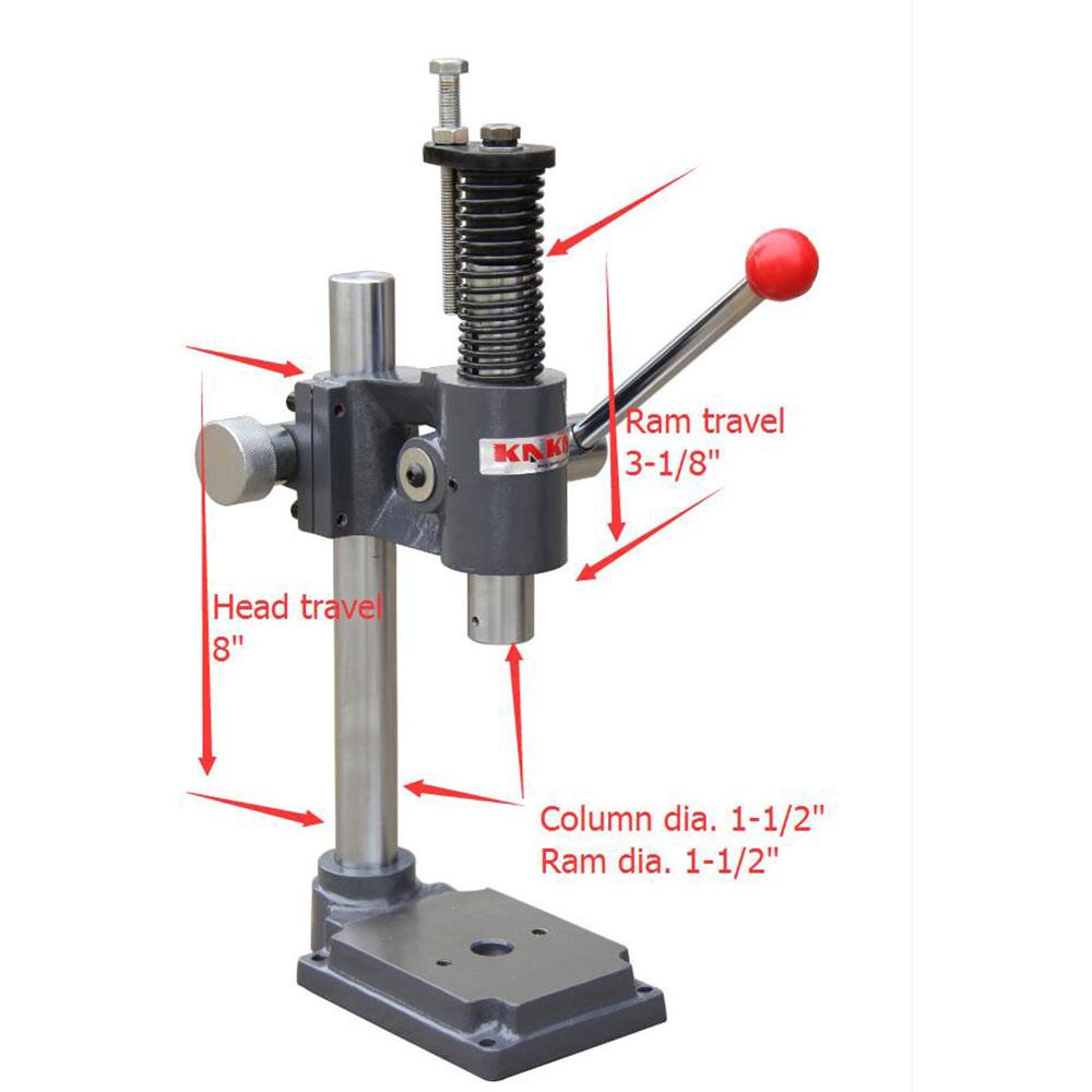 <transcy>KAKA Industrial AP-2S Arbor Press, Adjust Press Height Jewelry Tools, Solid Construction, Easy Operation 2 Tons Arbor Press</transcy>