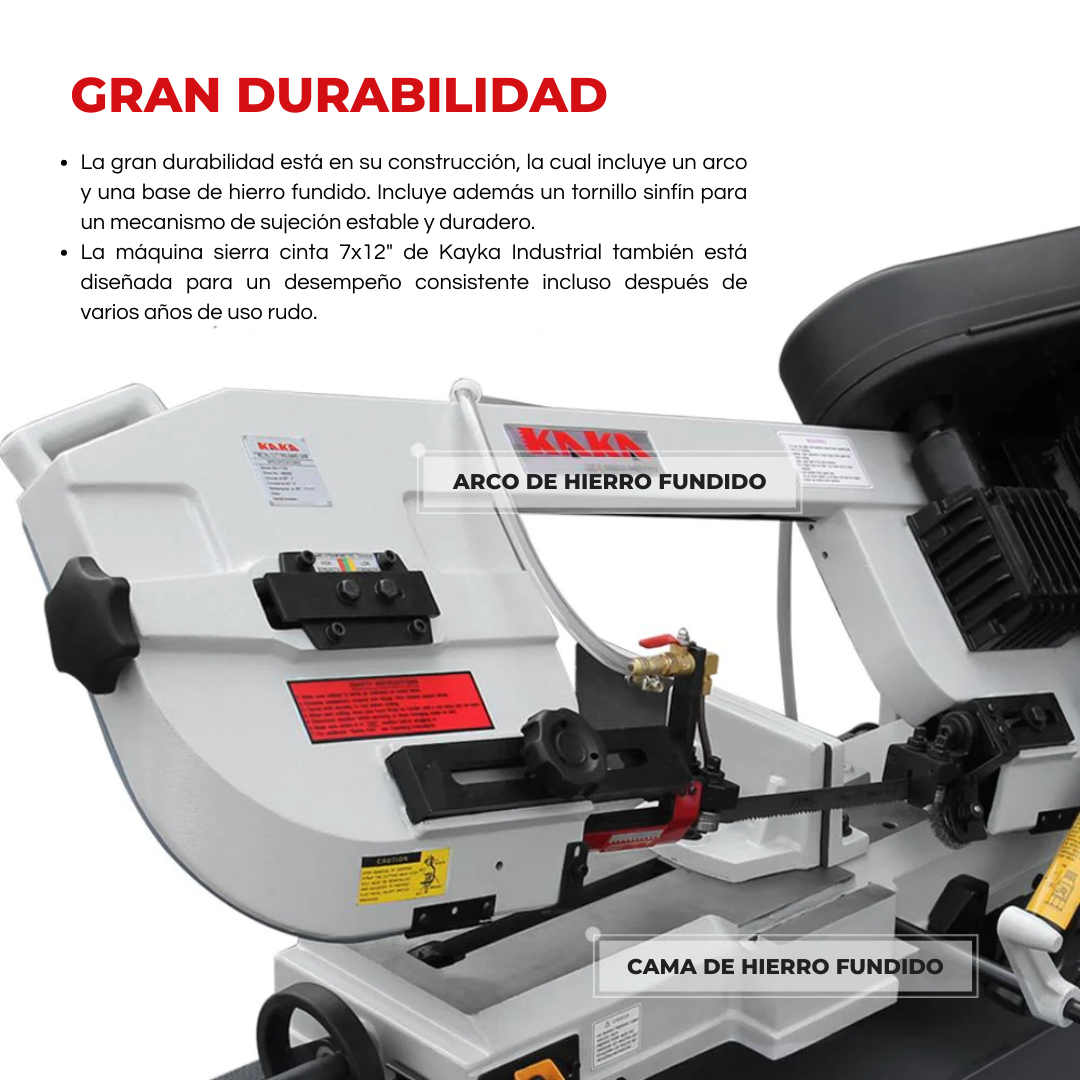 <transcy>KAKA Industrial BS-712N 7-inch Metal Cutting Band Saw 7x12 Inch Solid Horizontal</transcy>
