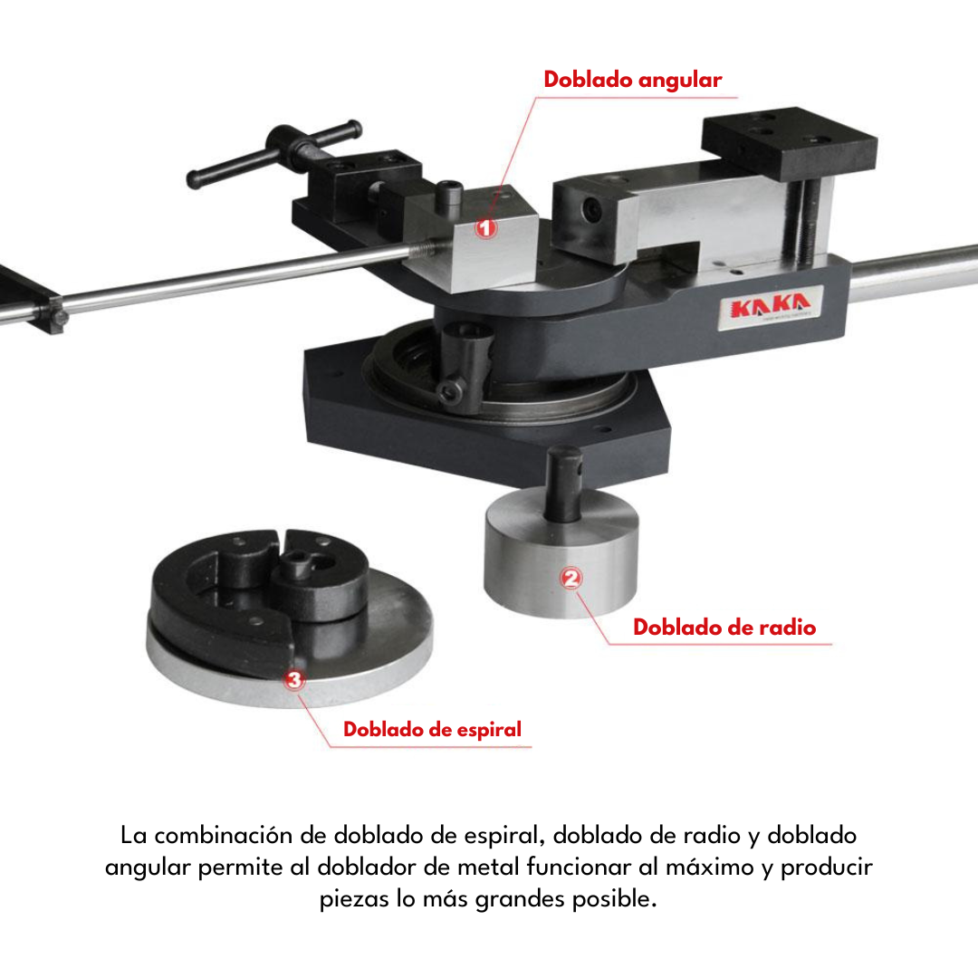 <transcy>SBG-40 Universal Manual Bench Bending Machine and Solid Bar 3-in-1 Double Espriral, Radius and Angle</transcy>