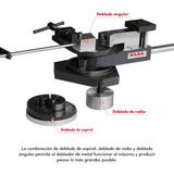 <transcy>SBG-40 Universal Manual Bench Bending Machine and Solid Bar 3-in-1 Double Espriral, Radius and Angle</transcy>