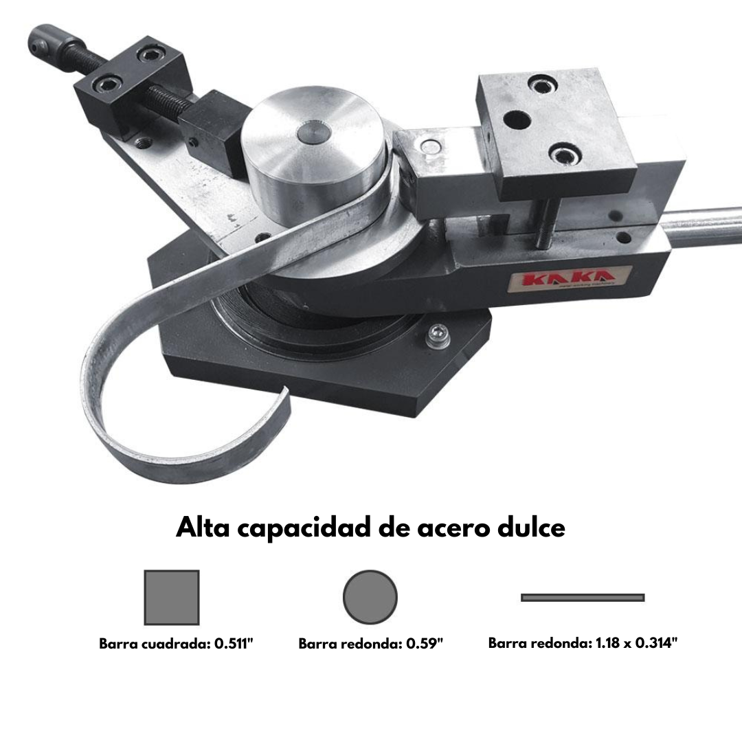 <transcy>SBG-40 Universal Manual Bench Bending Machine and Solid Bar 3-in-1 Double Espriral, Radius and Angle</transcy>