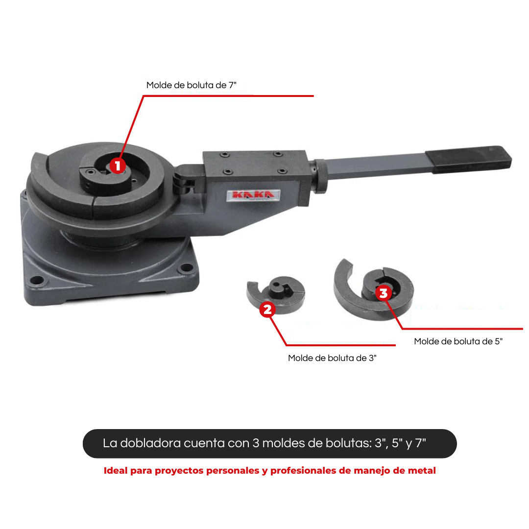 SBG-30 Dobladora de Solera Ornamental Manual para Figura en Forma de Rizo de 3" 5" y 7" Kayka Industrial