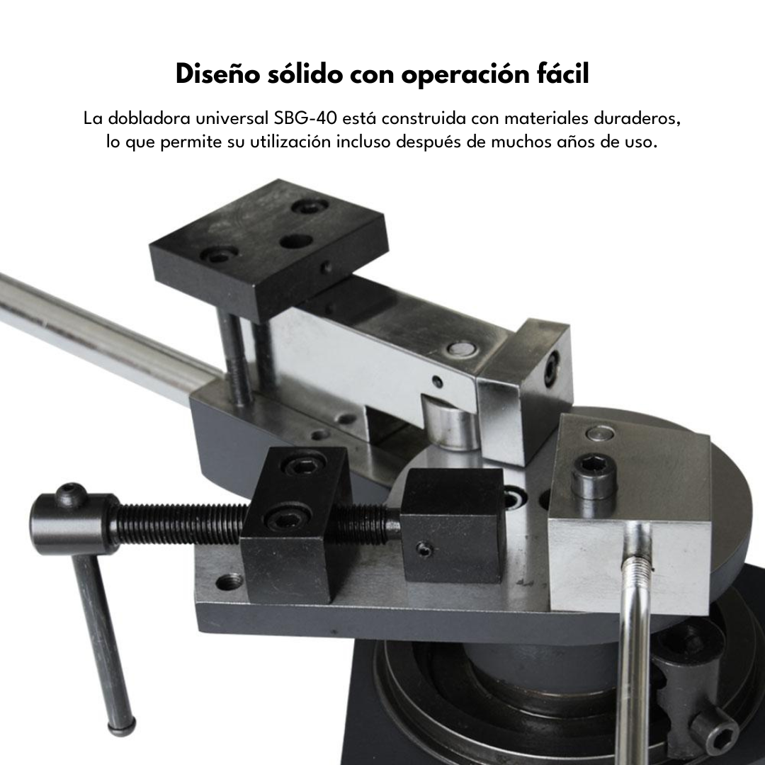 <transcy>SBG-40 Universal Manual Bench Bending Machine and Solid Bar 3-in-1 Double Espriral, Radius and Angle</transcy>