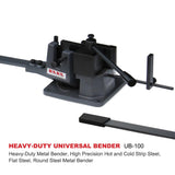 <transcy>KAKA Industrial UB-100 Heavy-Duty Metal Bender, Hot and Cold Strip &amp; Flat &amp; Round Steel Metal Bender</transcy>