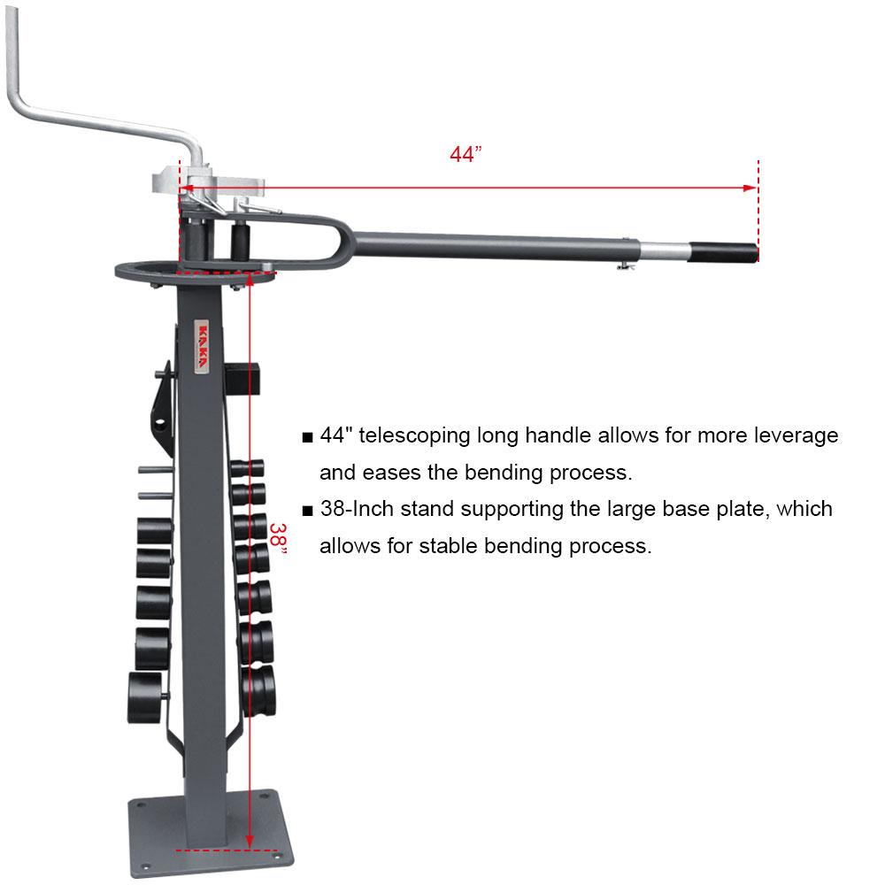 UBM-30 Dobladora Manual de Herrería con 14 Dados para Solera y Barra Solida Redonda Incluye Base Pedestal