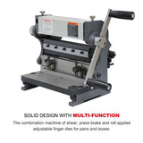 <transcy>KAKA Industrial 3-In-1/8 8-Inch Combination Sheet Metal Brake Shear and Roll, Pan &amp; box brake</transcy>