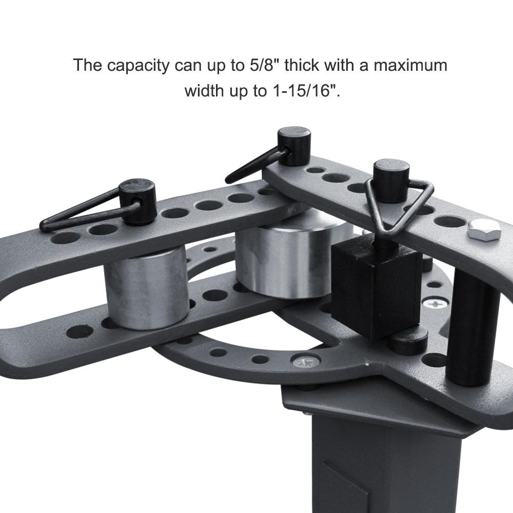 YP-38 Dobladora de Solera y Barra Sólida Manual de Pedestal con Siete Dados. Kayka Industrial