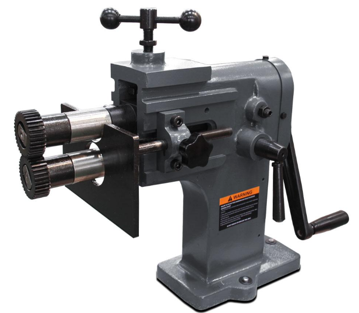 <transcy>KAKA Industrial TB-12 8-Inch Heavy-Duty Bead Bender, 18 Gauge Thickness, Cast-Iron Sheet Metal Rotary Forming Machine</transcy>