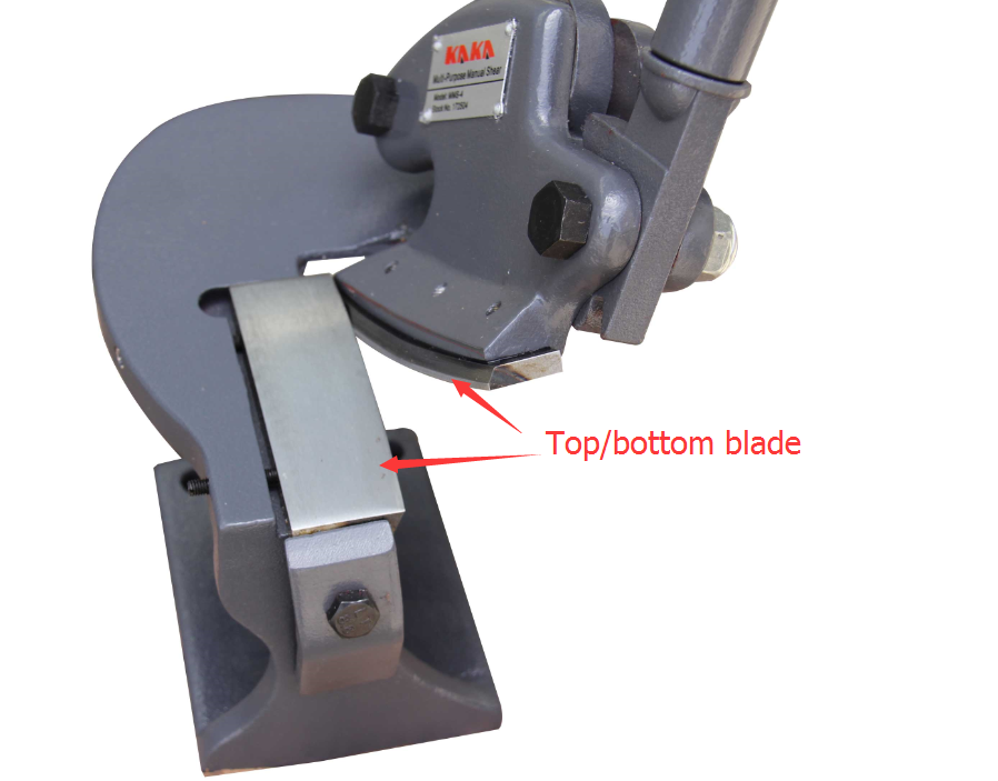 <transcy>MMS-4 Multiple Purpose Bench Top Throat less Sheet Metal Shear Top / bottom blade</transcy>