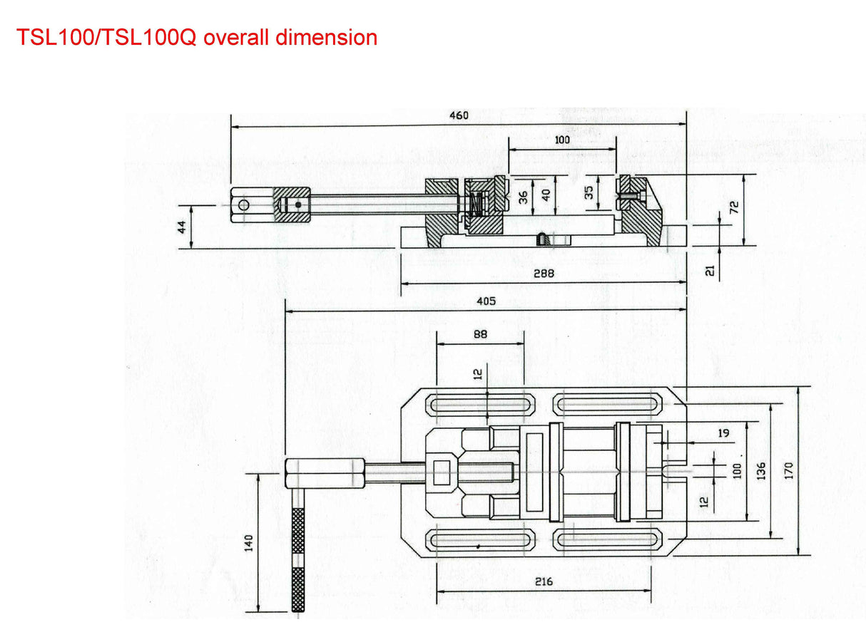 TSL-100 Prensa de Tornillo para Taladro 4" (10.0 cm) Kayka Industrial