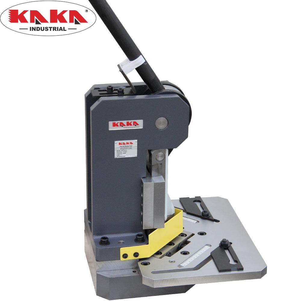 <transcy>KAKA Industrial HN-1104 Heavy-Duty Metal Corner Notcher, 4x4 &quot;Blade, 11-Ga Mild Steel</transcy>