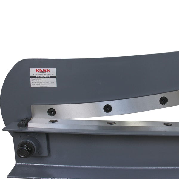 Kayka Industrial HS-52 Guillotina Manual para Lamina de 52" (1.32 Metros) Calibre 16
